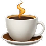Brown cup hot coffee sticker