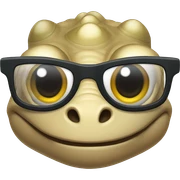 Dinosaurio con lentes sticker
