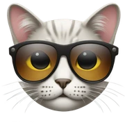 Cat with sunglasses sticker