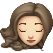 sleeping beauty brunette white girl with a silk pillow sticker