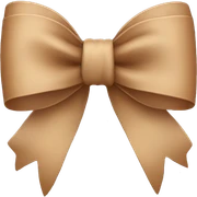 Light brown bow sticker