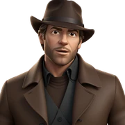 stylish man in brown coat sticker