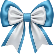 white satin bow sticker