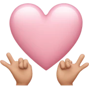 light pink heart holding hands sticker
