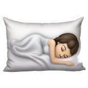 sleeping beauty brunette white girl with a silk pillow sticker