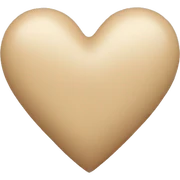 Beige heart  sticker