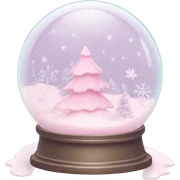 Pastel pink snow globe sticker