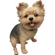 dog by christmas tree sticker