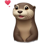 otter in love  sticker