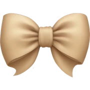 Beige bow sticker