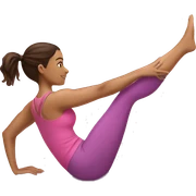 Brunette doing Pilates pink sticker