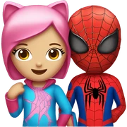 Hello kitty & spiderman  sticker