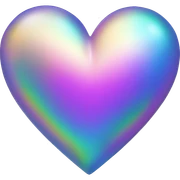 Iridescent heart sticker