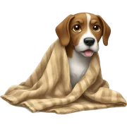 Dog with blanket  sticker