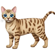 Seal Bengal cat with Blue eyes standing sticker