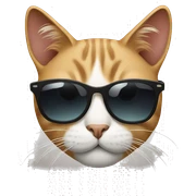 Cat with sunglasses sticker