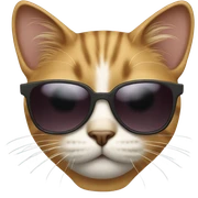 Cat with sunglasses sticker
