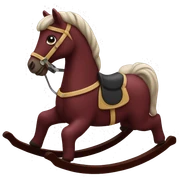 burgundy rocking horse sticker