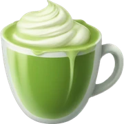 Matcha latte in mug sticker