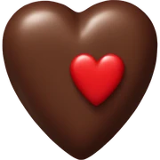 A chocolate with red heart sticker