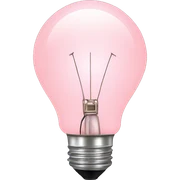 pastel pink light bulb sticker