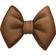 Brown bow sticker