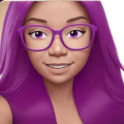 smiling girl in purple viewfinder sticker