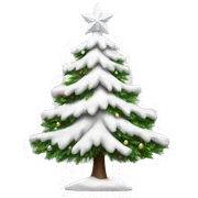 white christmas tree sticker