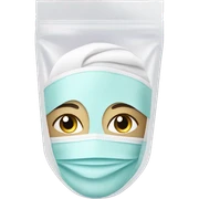 Skin care mask in a bag sticker