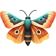 Colorful moth sticker