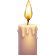  A single lit candle casting a soft glow. sticker