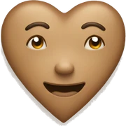 Light brown heart  sticker