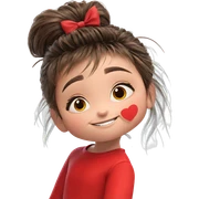 smiling girl with brown hair sticker