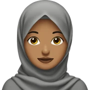 Hijabi covering half her face sticker
