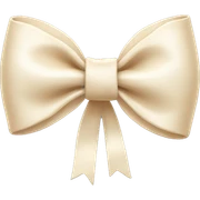 Cream bow  sticker