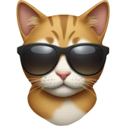 Cat with sunglasses sticker