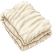 Cream fluffy folded blanket sticker