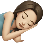 Brunette with pale skin girl sleeping sticker