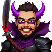 Demon-Horned Warrior sticker