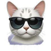 Cat with sunglasses sticker