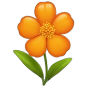Orange flower sticker