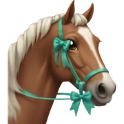 horse with bow sticker