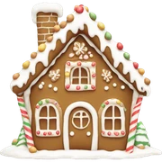 Gingerbread house cute simple beige and white sticker