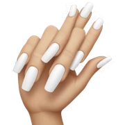white nails sticker