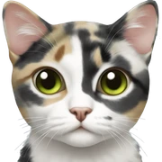 Dilute calico green eyes sticker