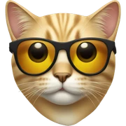 Cat with sunglasses sticker