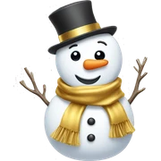 A cute snowman with golden accessories sticker