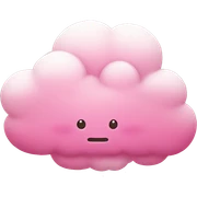 Pink cloud sticker