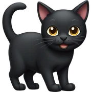 black cat sticker