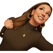 brown haired girl with jewelry sticker